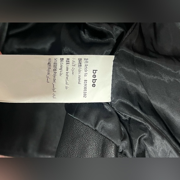 Bebe black bovine Leather Biker Jacket ((please read the description)) - Picture 10 of 16